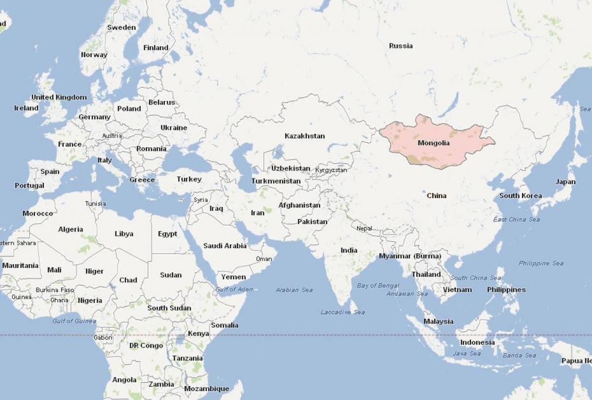 kartta-Mongolian kartta, aasia
