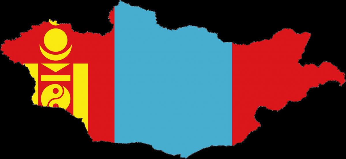 kartta-Mongolian lippu