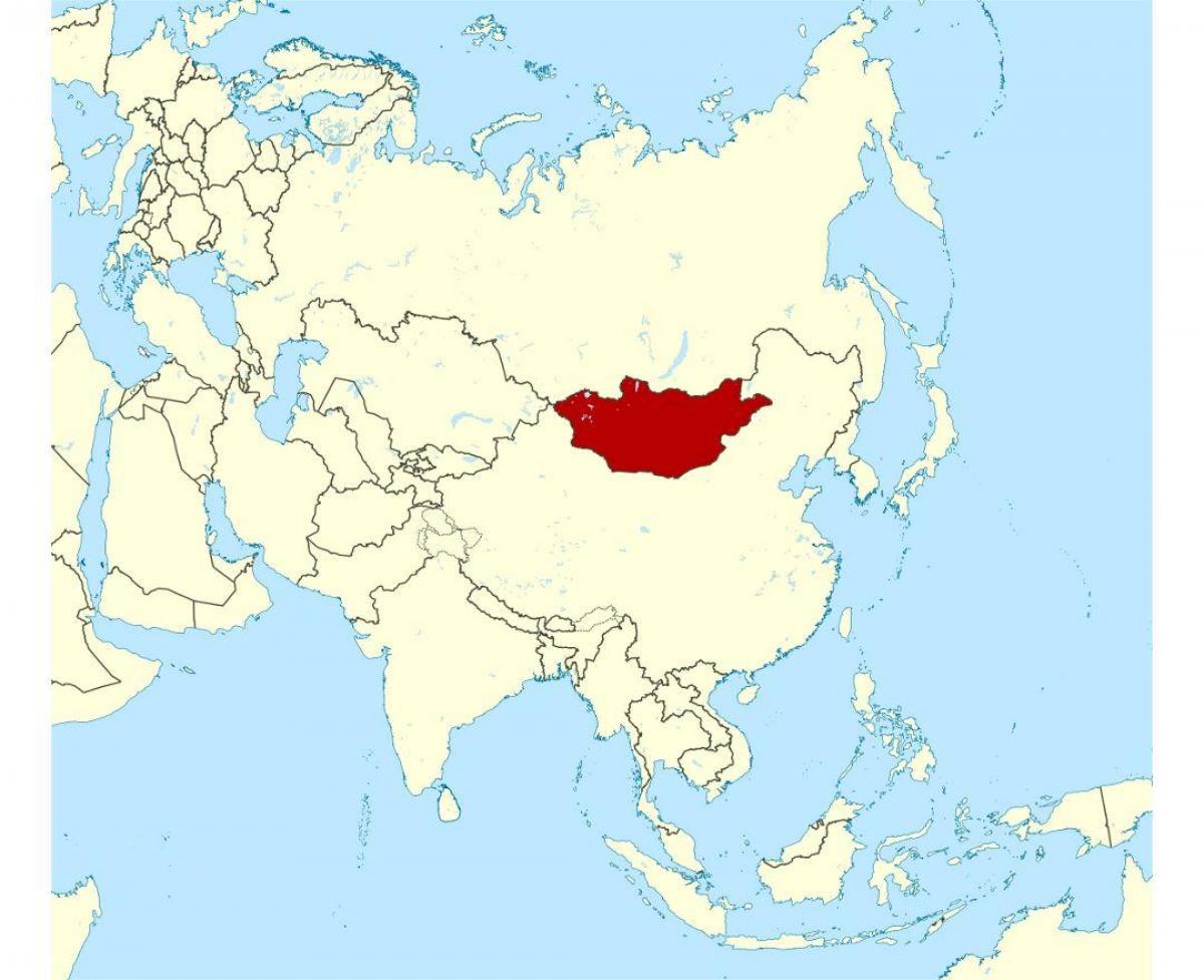 sijainti Mongolia maailman kartta