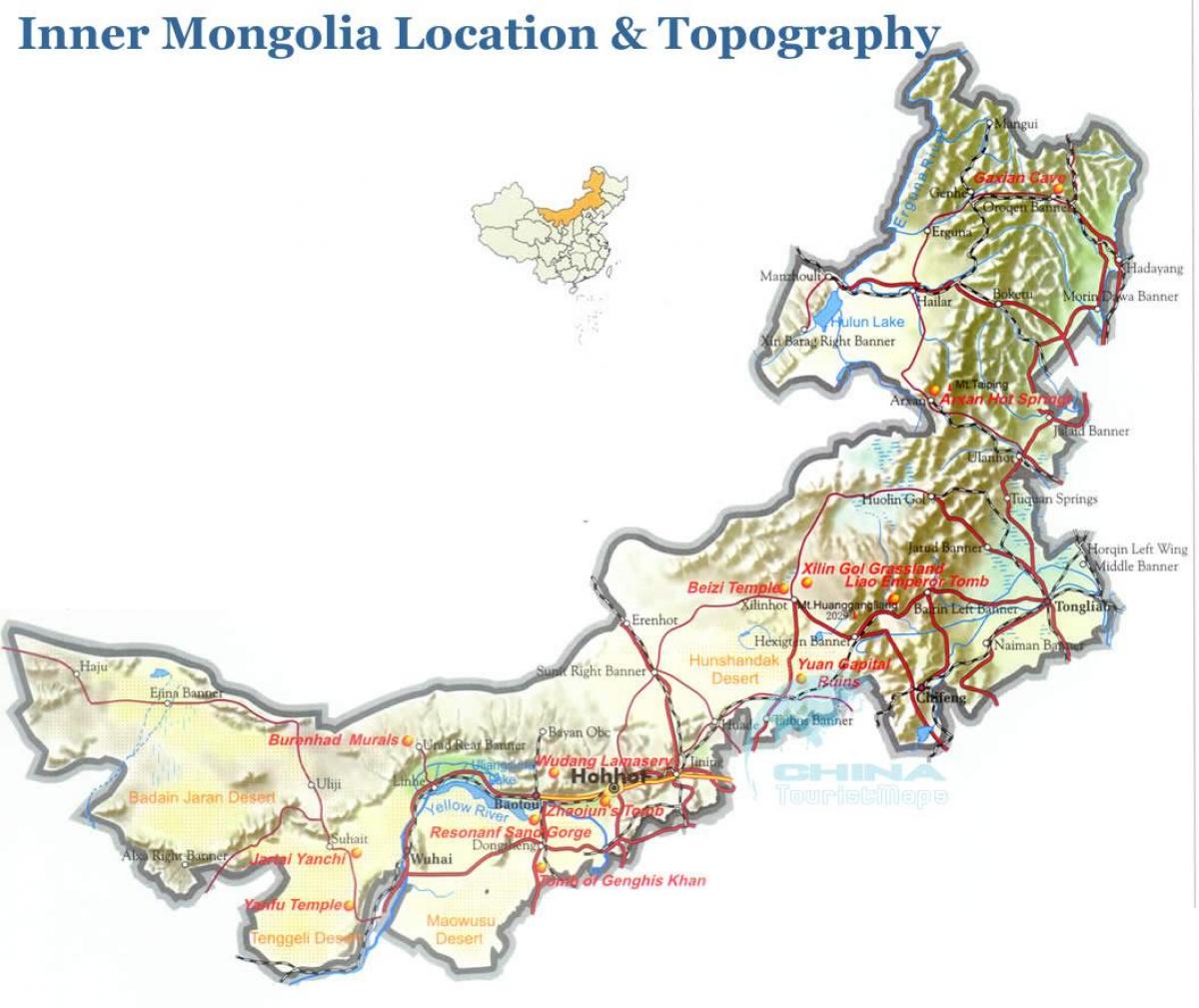 ulko-Mongolian kartta