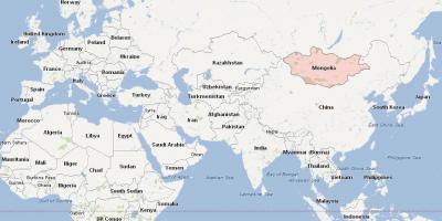 Kartta-Mongolian kartta, aasia
