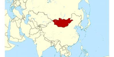 Sijainti Mongolia maailman kartta