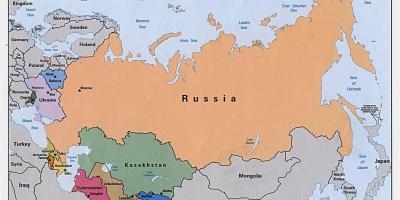 Kartta venäjän ja Mongolian