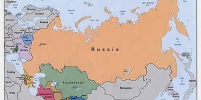 Kartta venäjän ja Mongolian